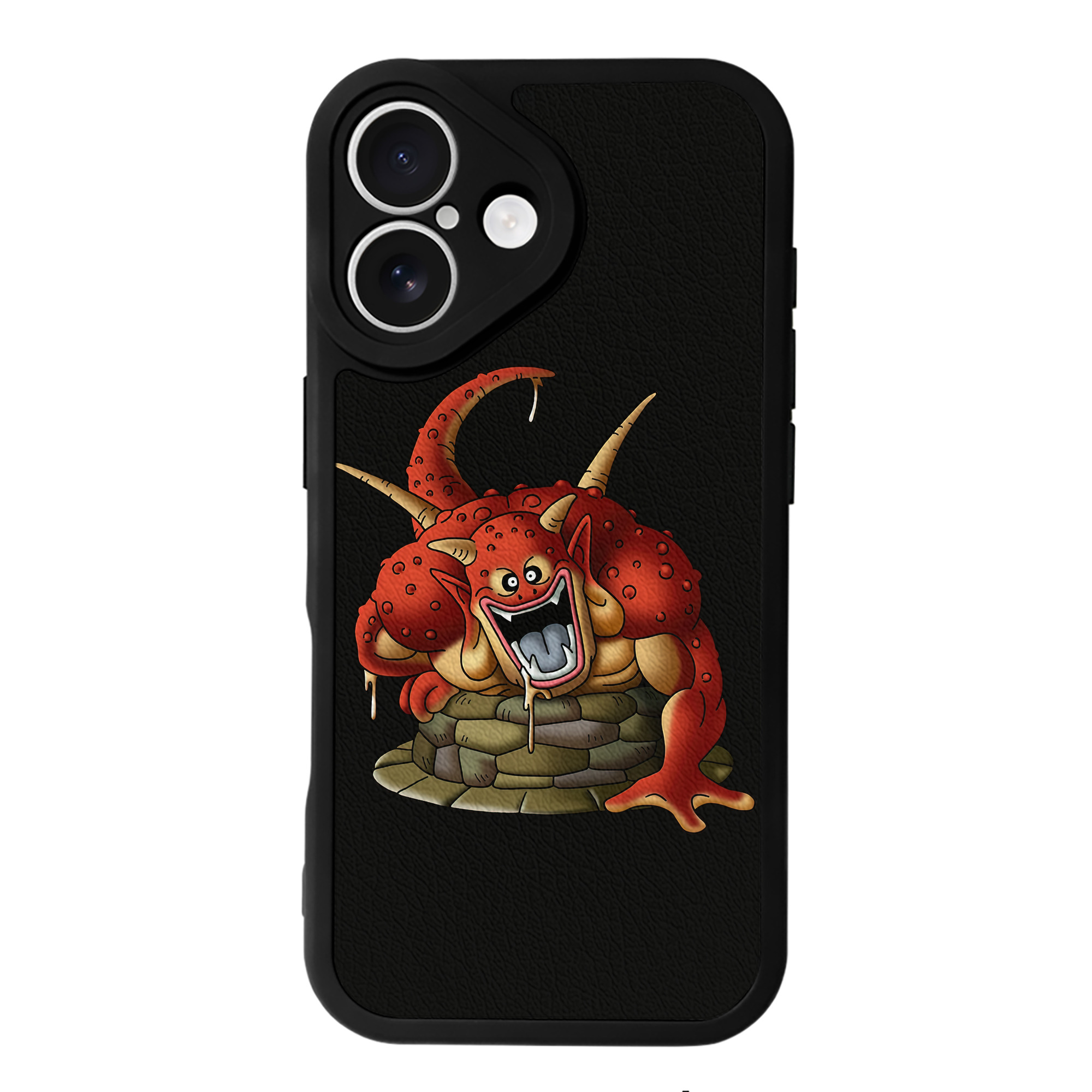 （画像用） ドラゴンクエスト Doragon Kuesuto Dragon Quest 【iPhone 16シリーズ対応】シリコンスマホケース（レザー調） 材質：シリコン